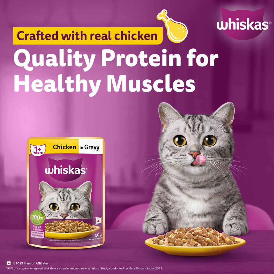 Whiskas Adult Chicken in Gravy Wet Cat Food
