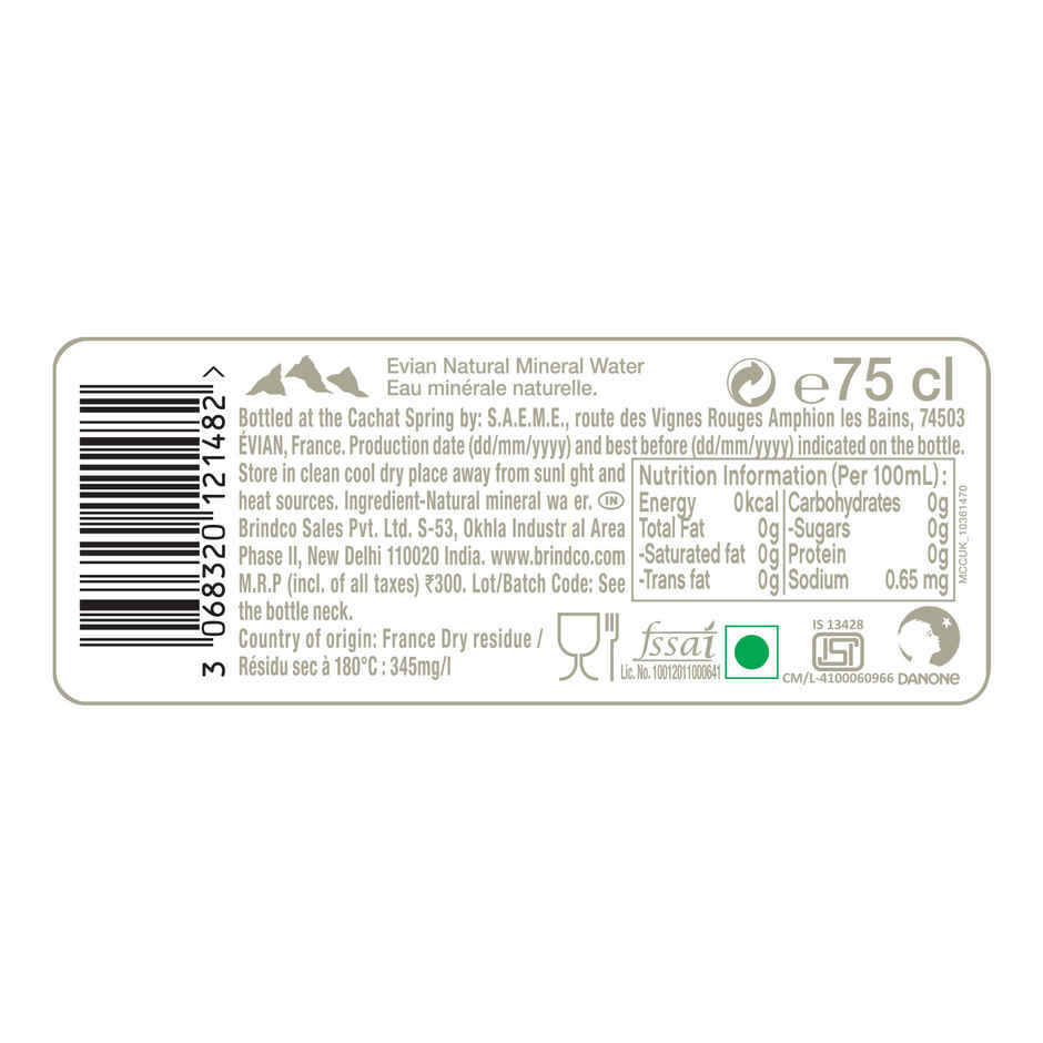 EVIAN Natural Mineral Water