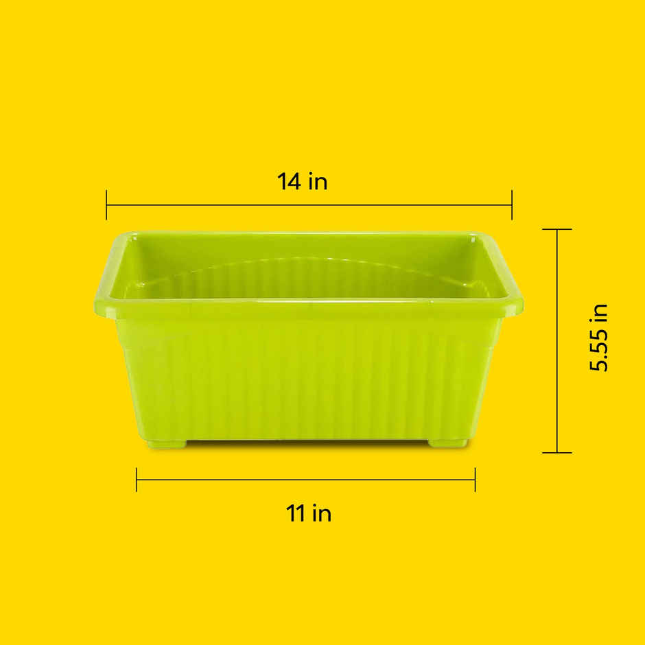 10club 14 Inch Plastic Window Planter Set Of 1 - Green