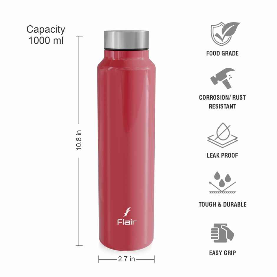 Flair Jazz 2A Stainless Steel Water Bottle 970 ml | Red