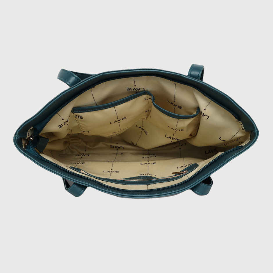 Lavie Women's Croc Pavo Tote Handbag | Tote Bag For Work | Ladies purse | Shoulder Bag | Green