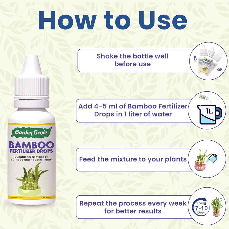 Bamboo Fertilizer Drops | For Lucky Bamboo, Lotus & Watering Plants- Money Plant etc