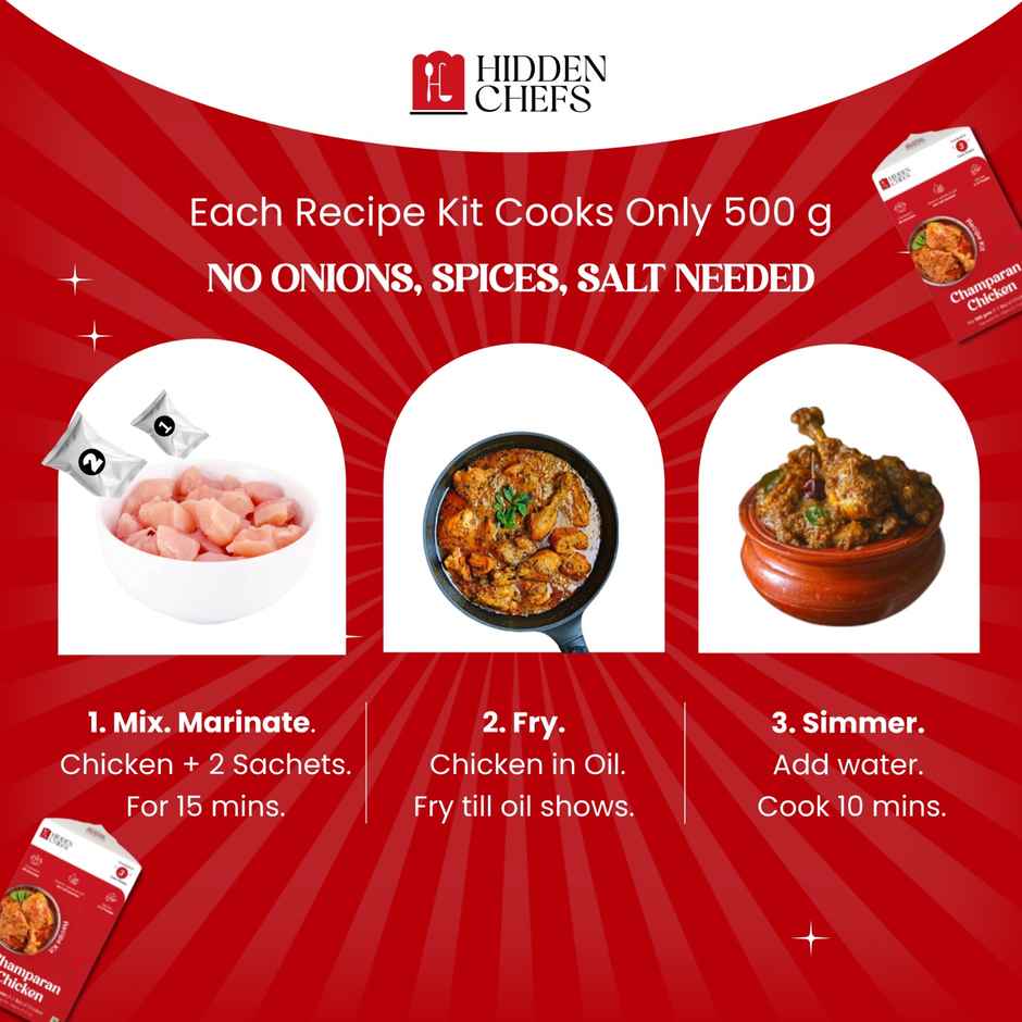 Hidden Chefs Champaran Chicken Masala Kit | Recipe Kit