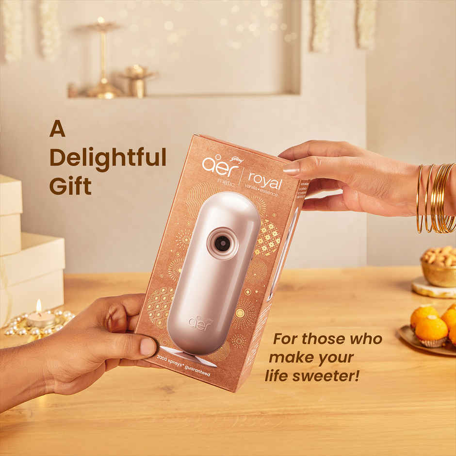 Godrej aer Matic Combi Room Freshener | Royal Vanilla Essence | Machine + Refill