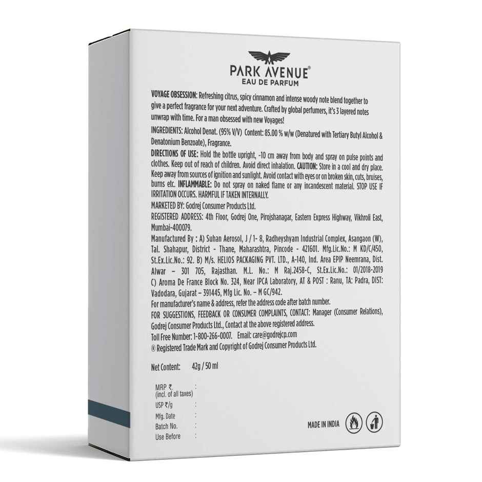 Park Avenue Voyage Obsession Eau De Perfume(50ml) & Park Avenue Eau De Perfume Good Morning(50ml) Combo