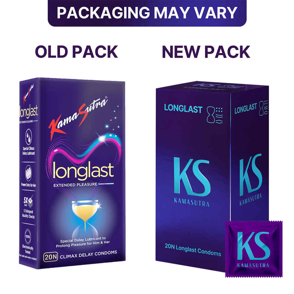KamaSutra Longlast Condoms for Men | Safe & Comfortable