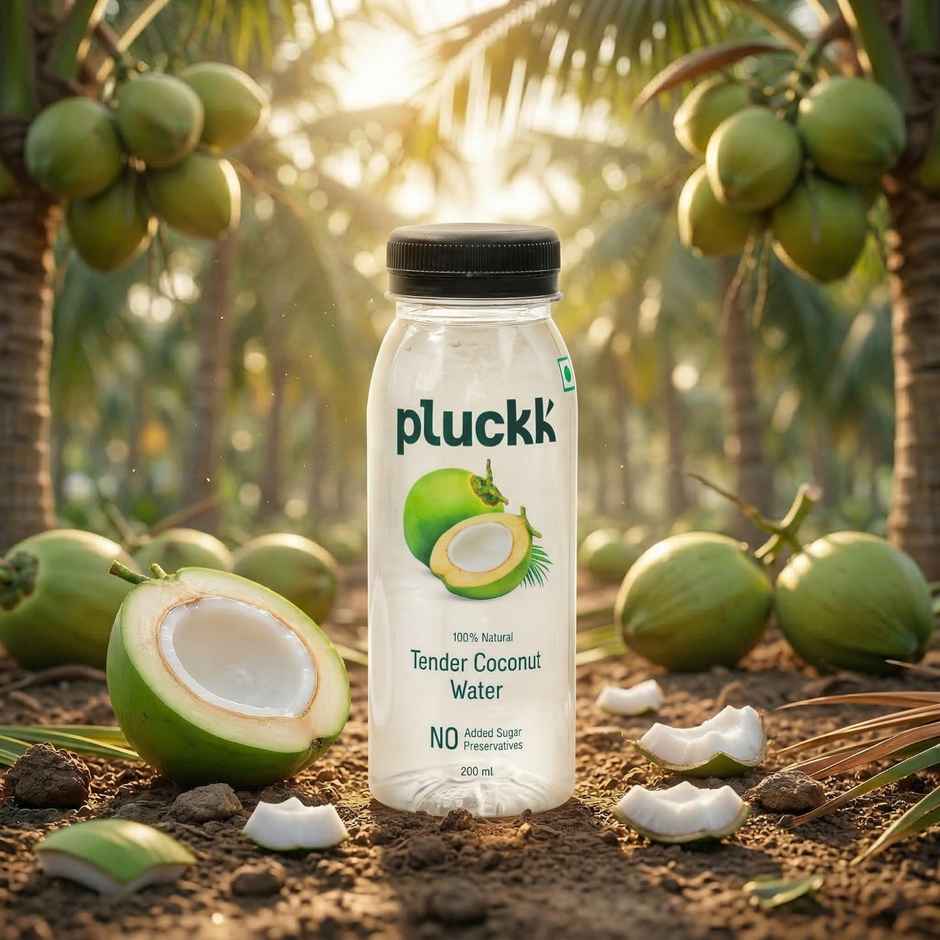 Pluckk Natural Tender Coconut Water | Hydration with Potassium & Electrolytes | No Preservatives