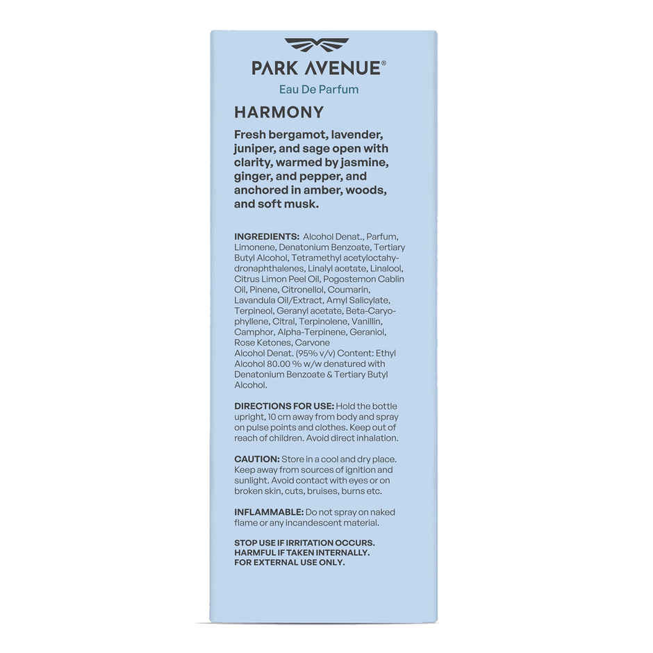 Park Avenue Harmony Eau De Parfum for Men | Premium Perfume Fragrance