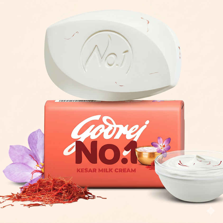Godrej No.1 Bath Soap - Kesar & Milk Cream