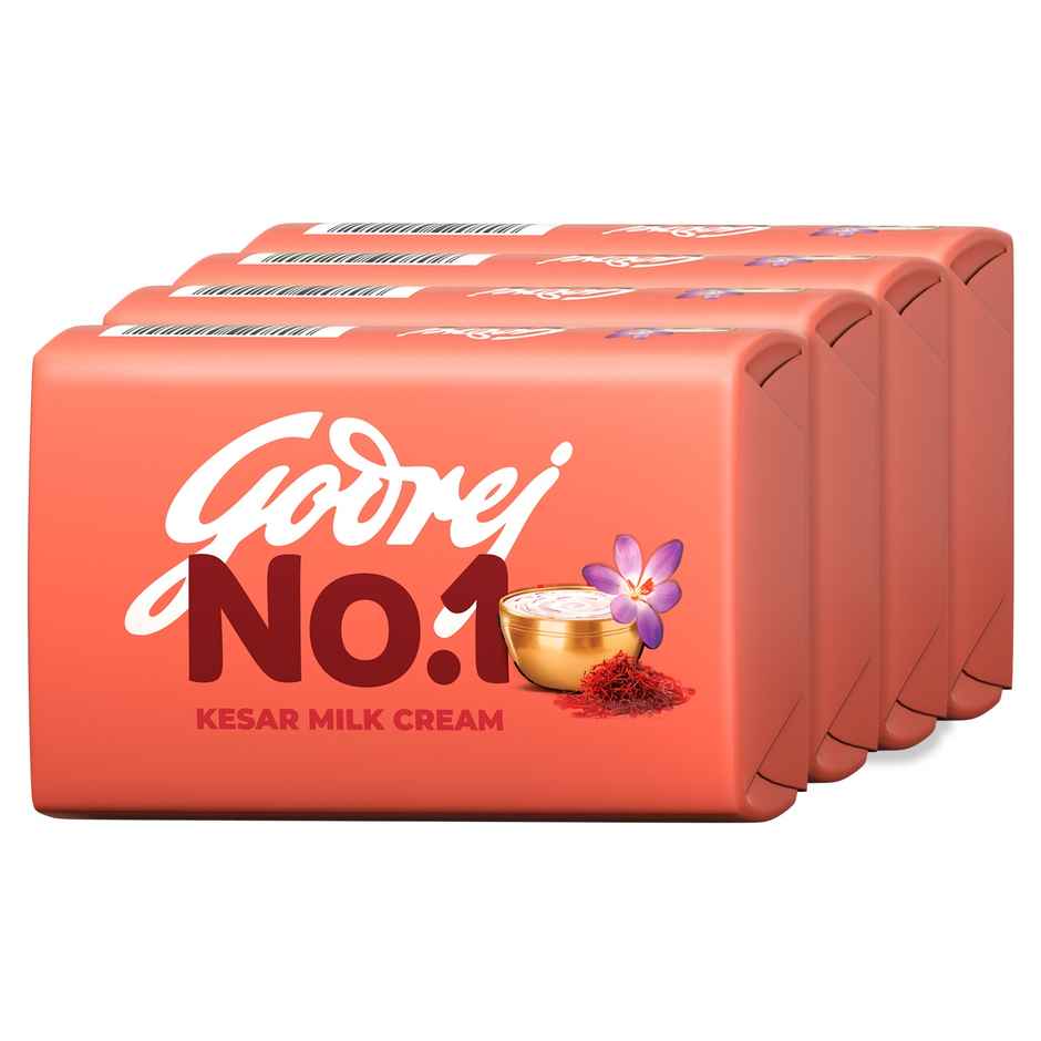 Godrej No.1 Bath Soap – Kesar & Milk Cream