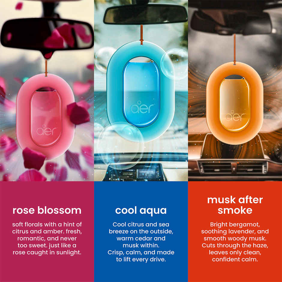 Godrej Aer O - Hanging Car Air Freshener - Musk After Smoke Combo