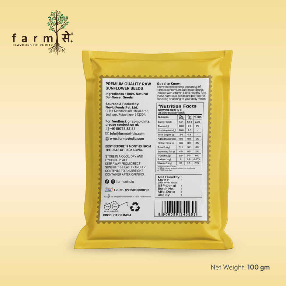 Farmse Sunflower Seeds Raw