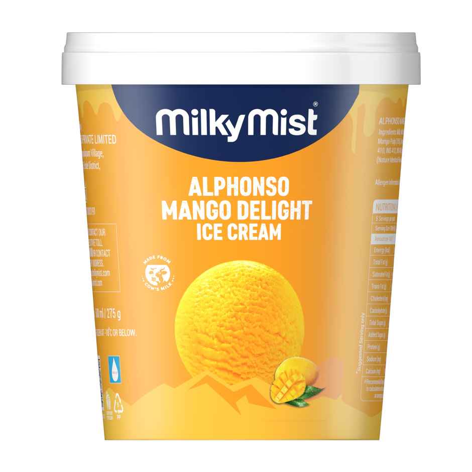 Milky Mist Alphonso Mango Delight Ice Cream Tub