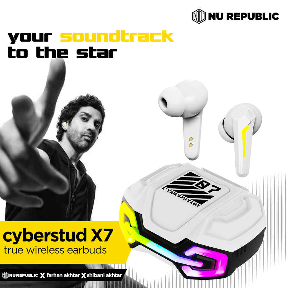 Nu Republic Cyberstud X7 ANC TWS Earbuds (White)