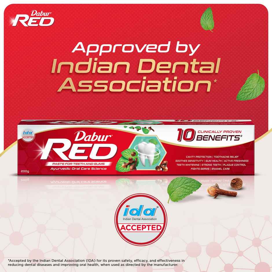 Dabur Red India's No.1 Ayurvedic Fluroide Toothpaste