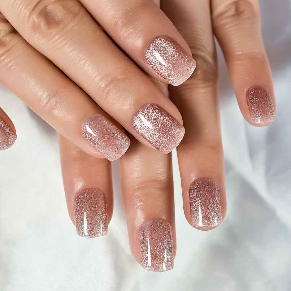 Gush Beauty Nailed It | Reusable Luxury Press On Nails | Super Short Square | Siren | Nude