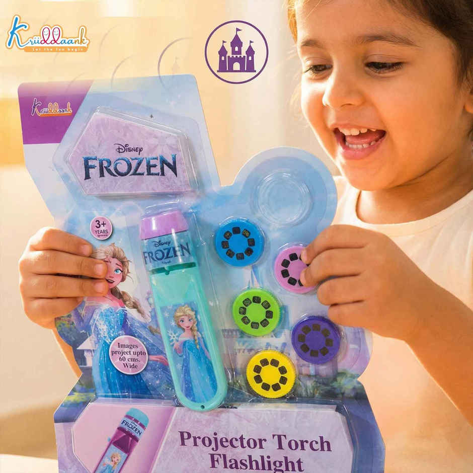 Kriiddaank Disney Frozen Torch Toy 6 Slides Storytelling ABS Material Kids Ages 3+