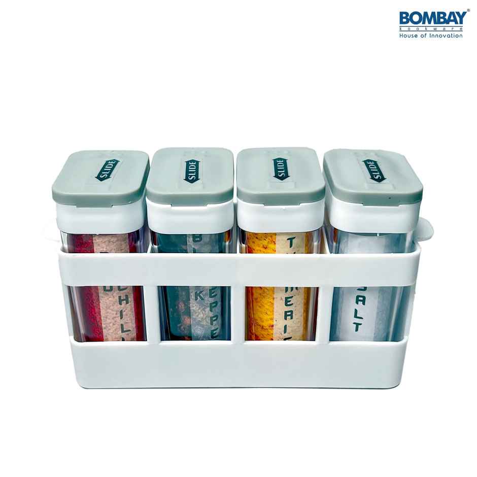 Spice and Masala Holder | With Tray Grey Colour