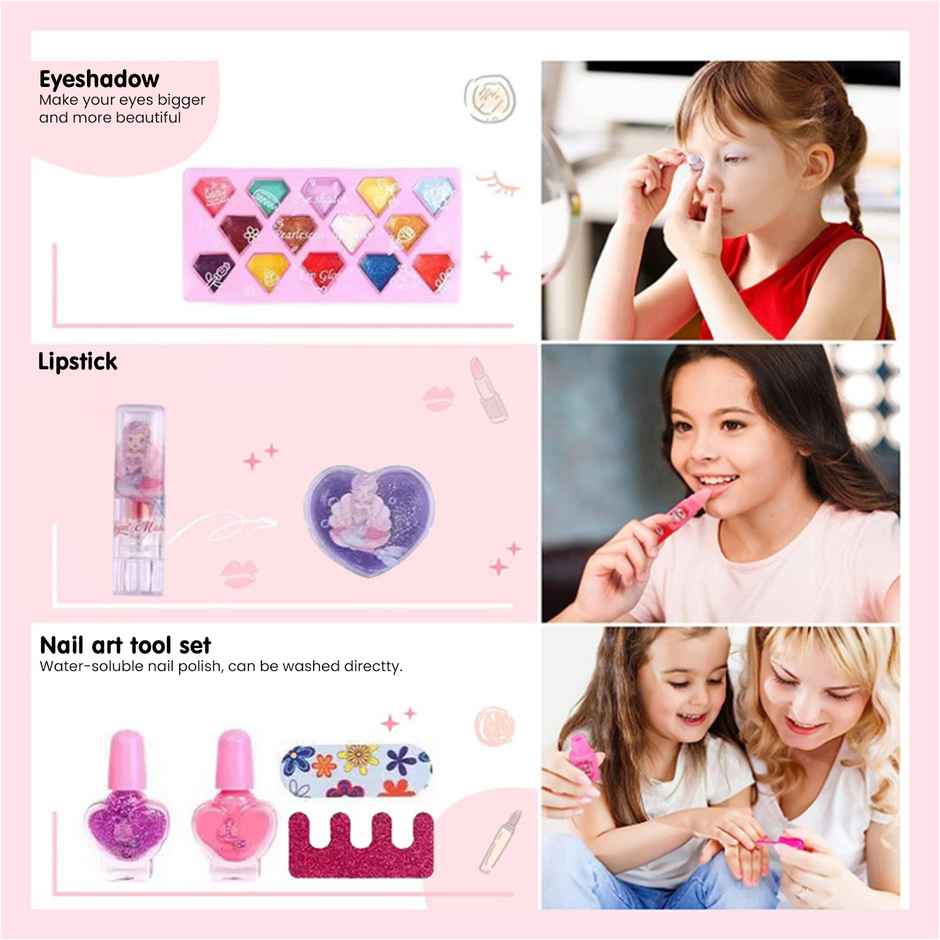 Kidology Kids Makeup Kit for Girl, Unicorn Toys for Girl Real Washable Makeup Girls Princess Play