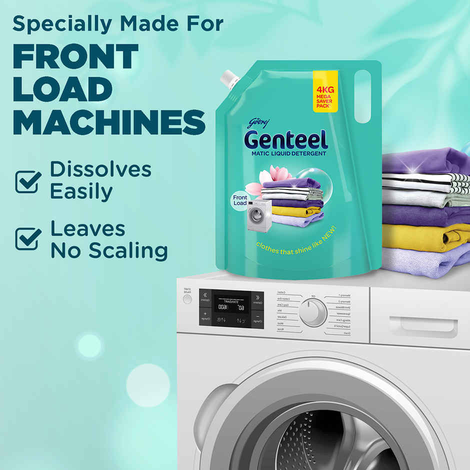 Genteel Liquid Detergent Refill Pouch - Front Load