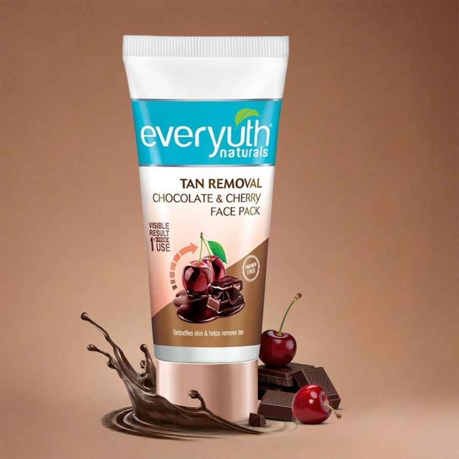 Everyuth Naturals Tan Removal Pack for Face & Body - Chocolate & Cherry Dtan