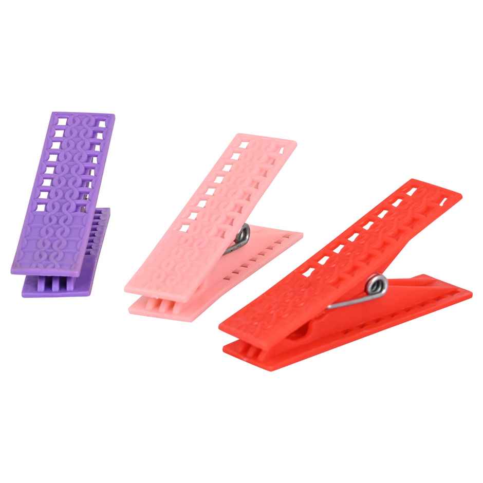 Sinco Misty Cloth Clips / Cloth Pegs - Pack of 1 (10 Pieces) - Pink Combo 