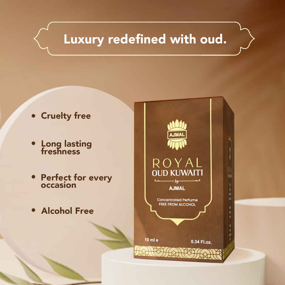 Ajmal Royal Oud Kuwaiti Attar Perfume Oil | Rich Concentrated Long Lasting Aroma