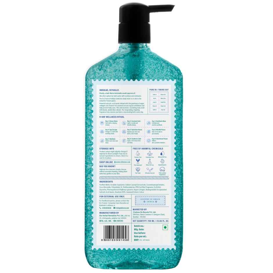 St Dvence Ocean Drop Body Wash with Vegan Collagen Seaweed