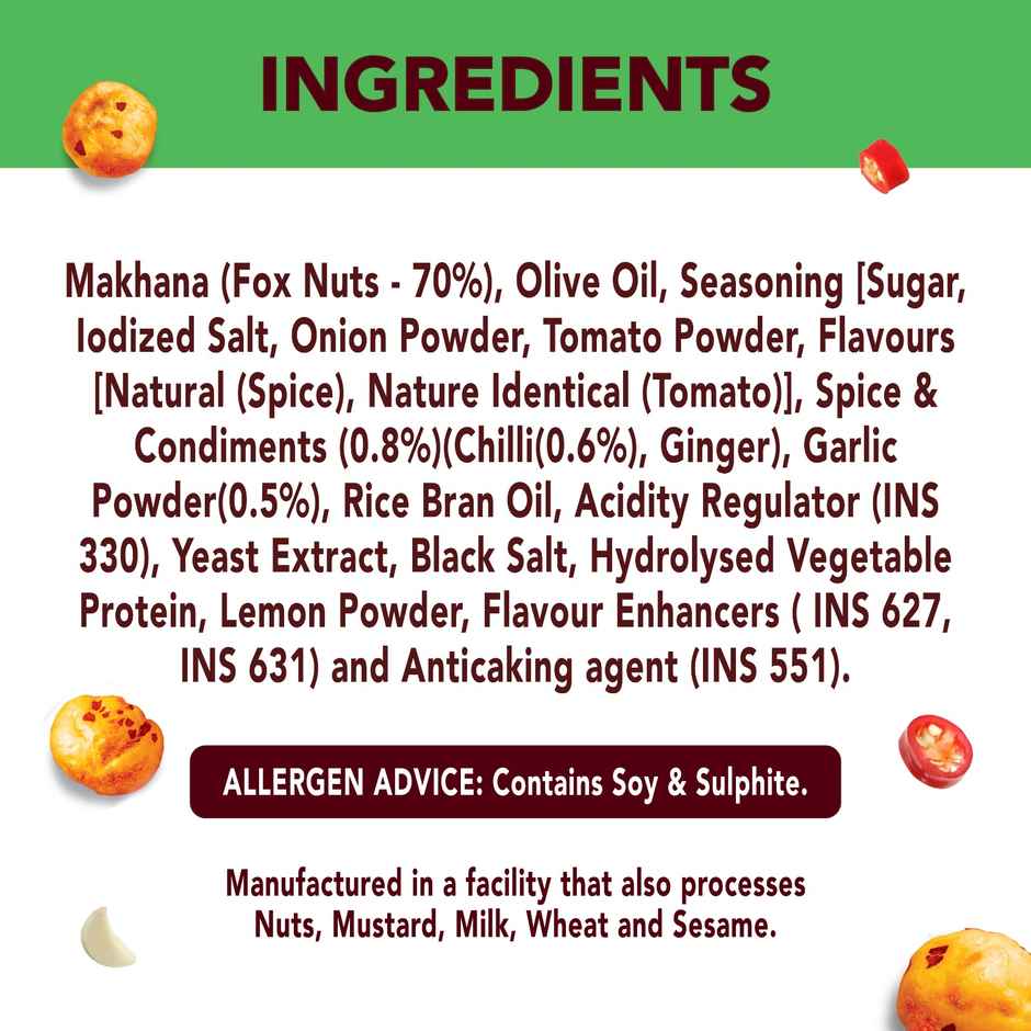 MOM - Peri Peri Roasted Makhana| Source of Protein | No Palm Oil