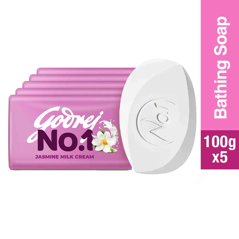 Godrej No.1 Bath Soap - Jasmine & Milk Cream