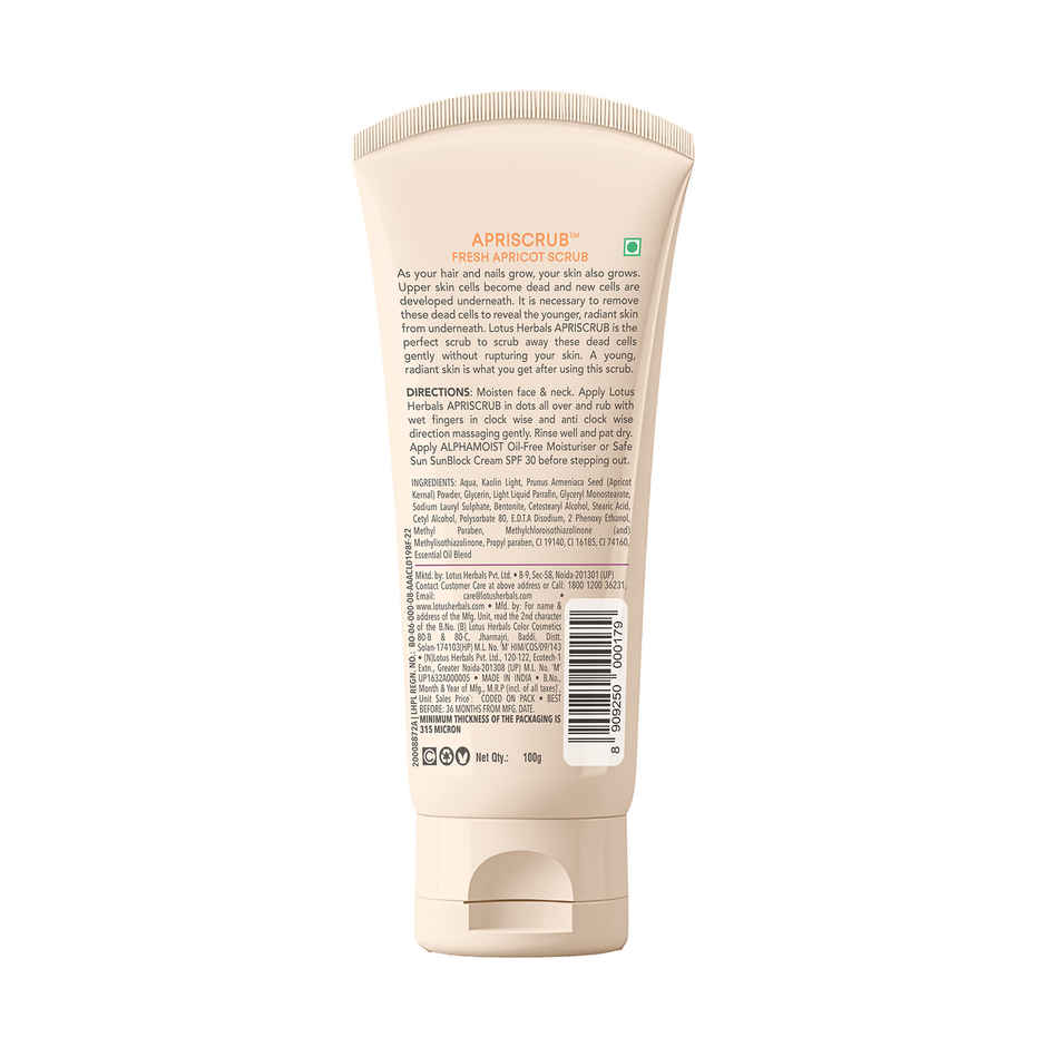 Lotus Herbals Apriscrub Fresh Apricot Exfoliating Face Scrub