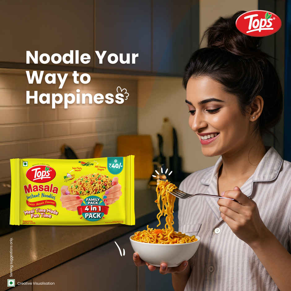 Tops Instant Masala Noodles 4 In 1 Family Pack