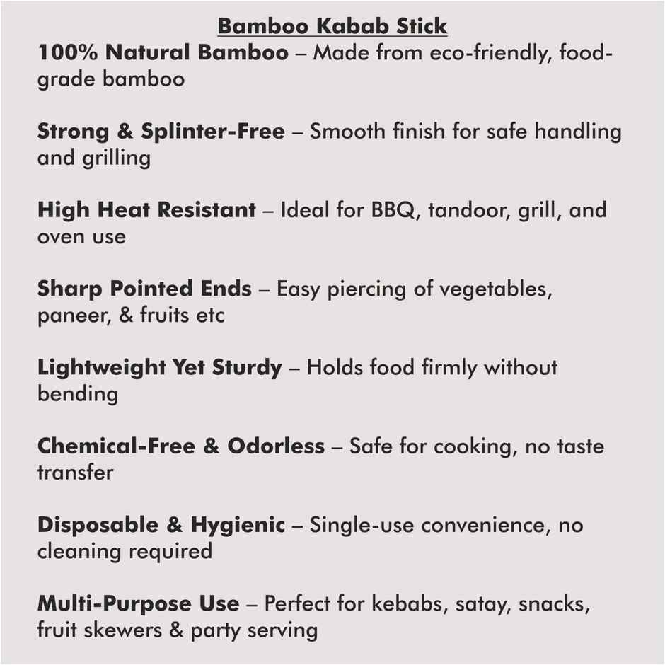 KVG Barbeque Stick Srewers | Grilling Scweres | Wooden Decorative Stick