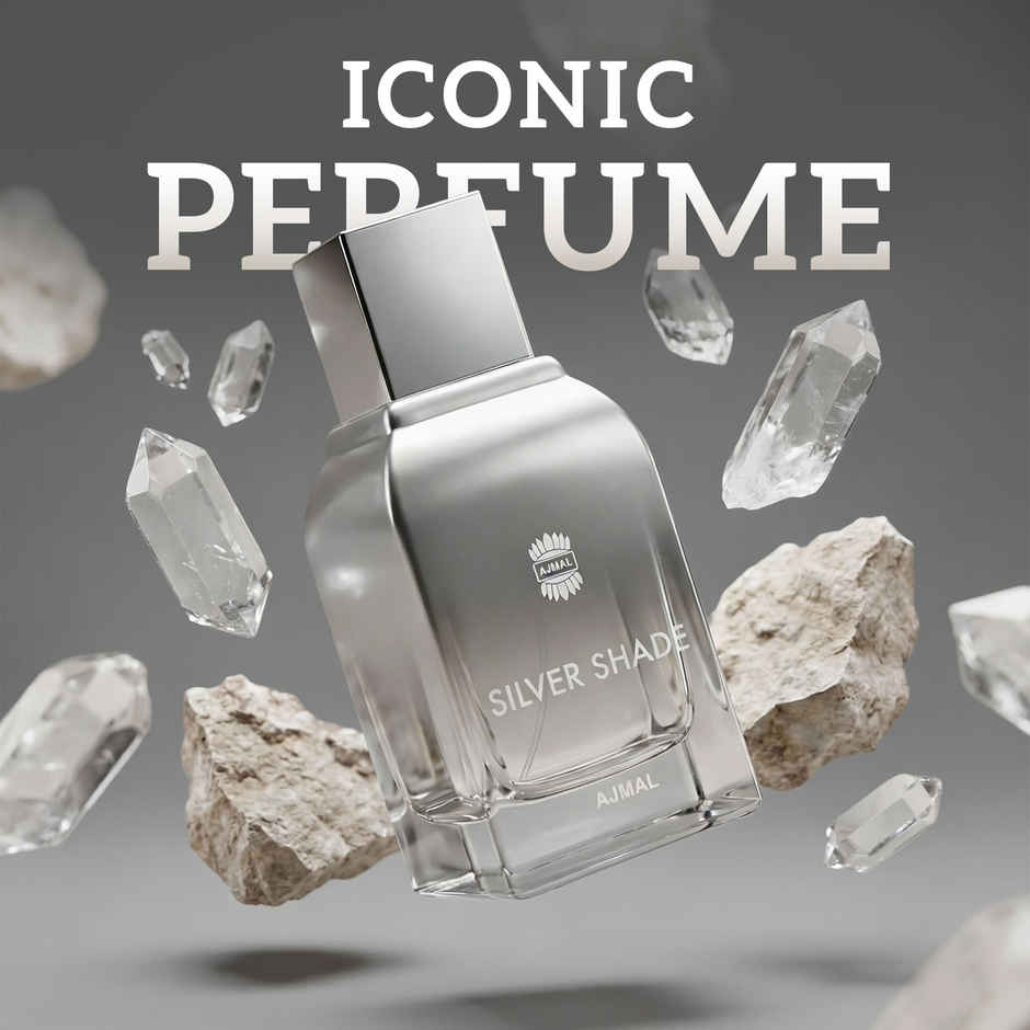 Ajmal Silver Shade Eau De Parfum | Long Lasting Scent Spray | Citrus Perfume Gift For Men