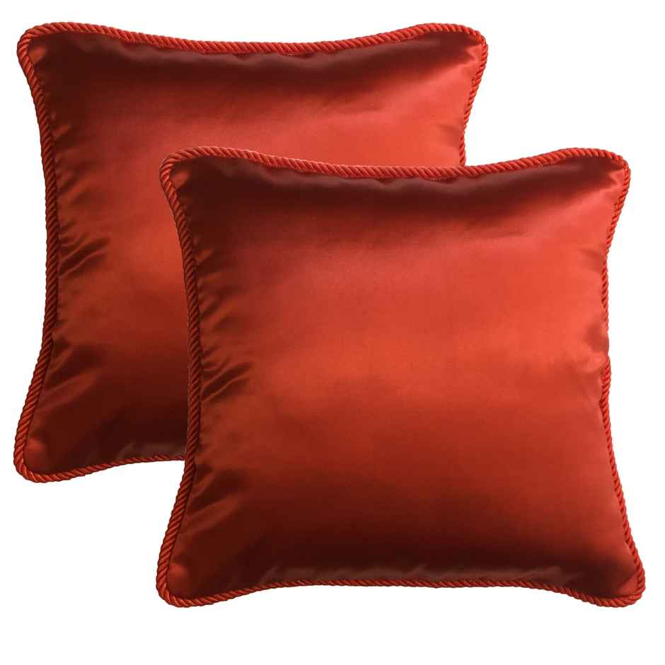 Lushomes Silk Cushion Covers - Red | Boho Style | 16 x 16 inch