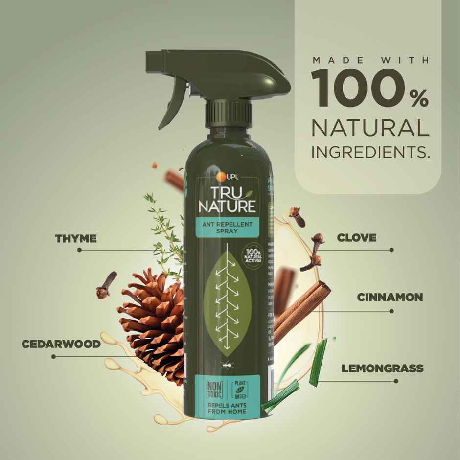 Tru Nature Herbal Ant Repellent Spray | Removes entire Ant Colony | Plant Based | Chemical Free