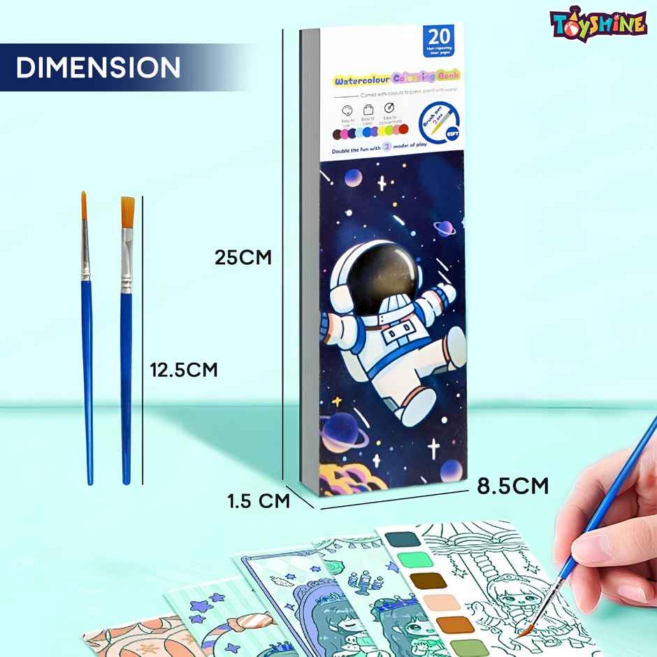 Toyshine Painting & Drawing Book with Brush DIY Art Kit for Kids