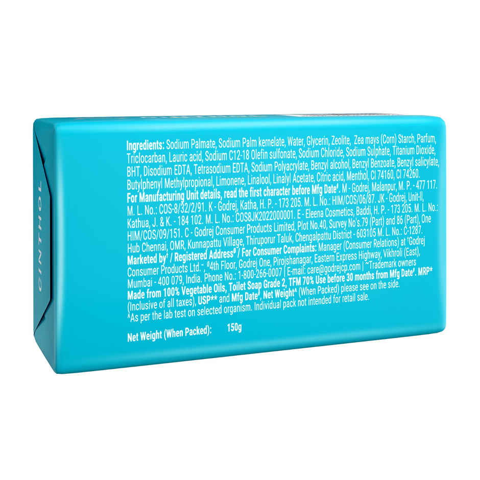 Cinthol Cool Bath Soap - Grade 1 Soap - For All Skin Types