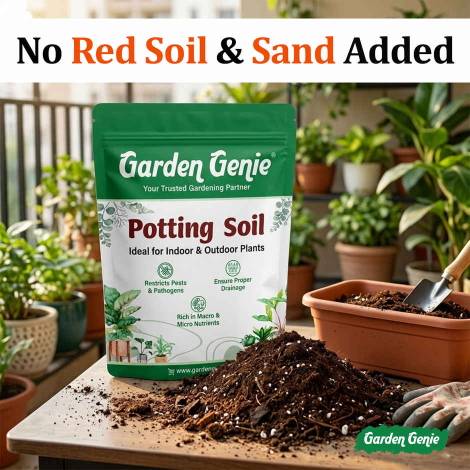 Garden Genie Potting Soil Mix | Organic Soil-less Potting Mix Gardening Soil for Plant Pots