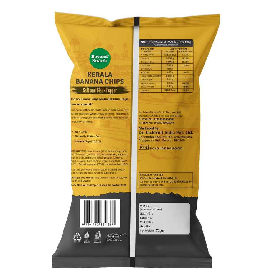 Beyond Snack Kerala Banana Chips - Salt & Black Pepper Combo