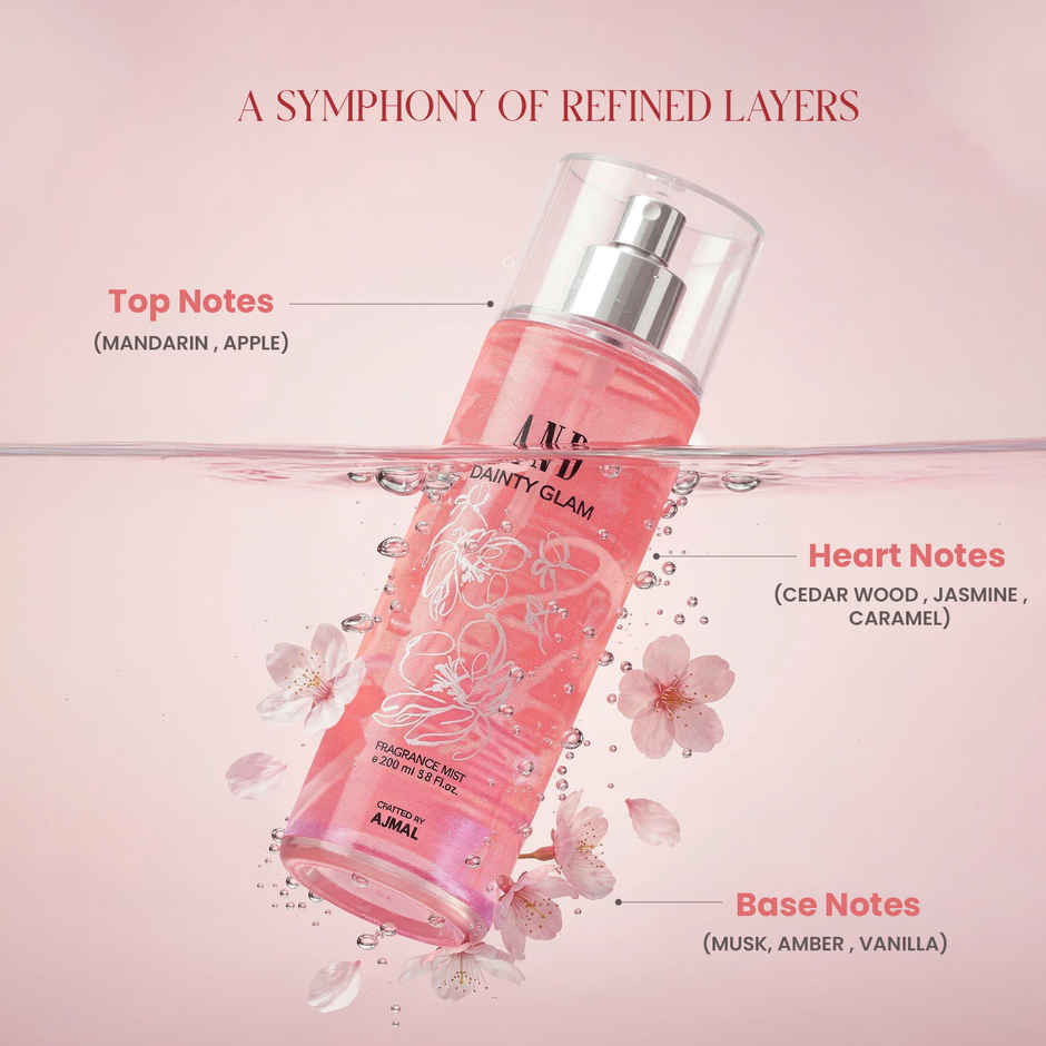 Ajmal Dainty Glam Body Mist Spray | Long Lasting Refreshing Perfume Mist