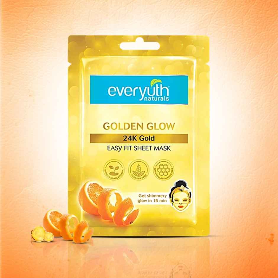 Everyuth Naturals Golden Glow 24K Gold Sheet Mask