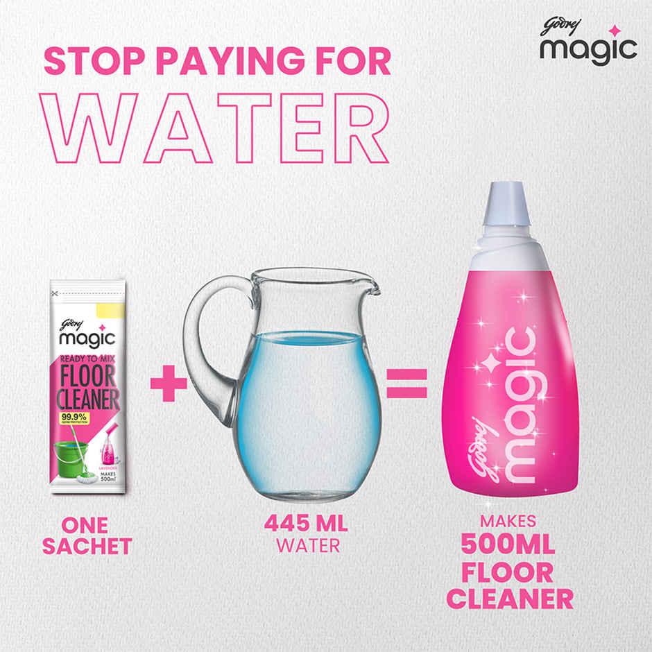 Godrej Magic Lavender Ready To Mix Floor Cleaner Refill Pack Combo