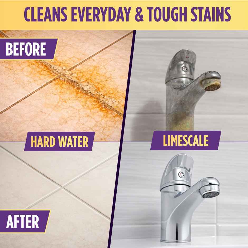 Harpic Original Toilet Cleaner Liquid (600ml) & Harpic Bathroom Ultra 10X Tough Stain Remover Petal (500ml) Combo