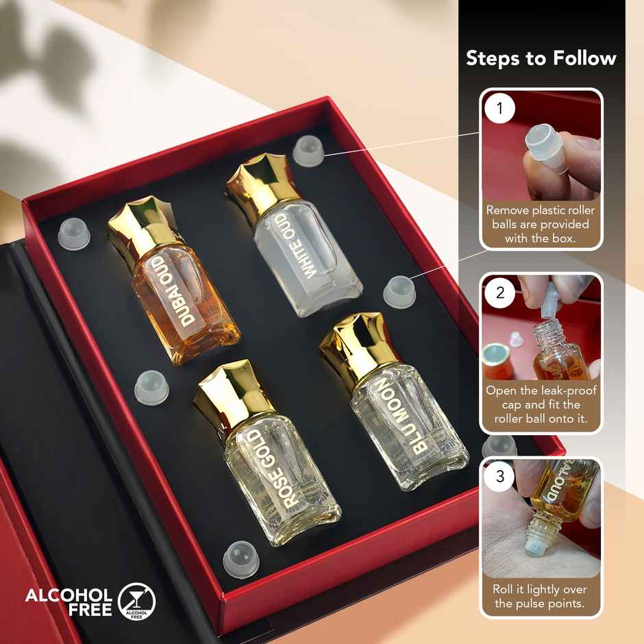 Ajmal Gold Series Attar Perfume Gift Set For Men & Women