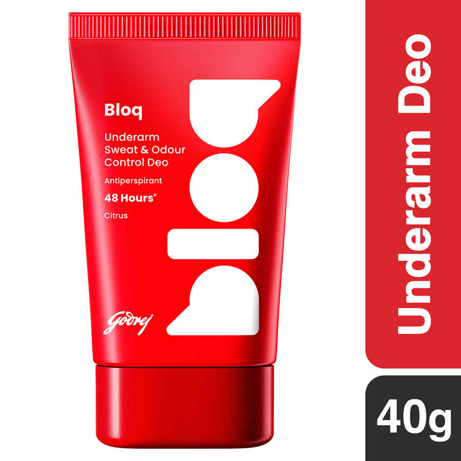 Godrej Bloq Underarm Sweat & Odour Control Deo Citrus | Antiperspirant Stick