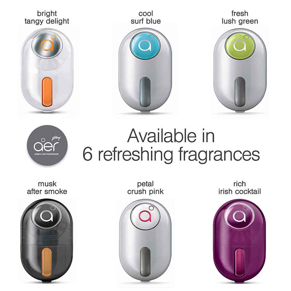 Godrej Aer Petal Crush Pink Click Gel Car Freshener Kit