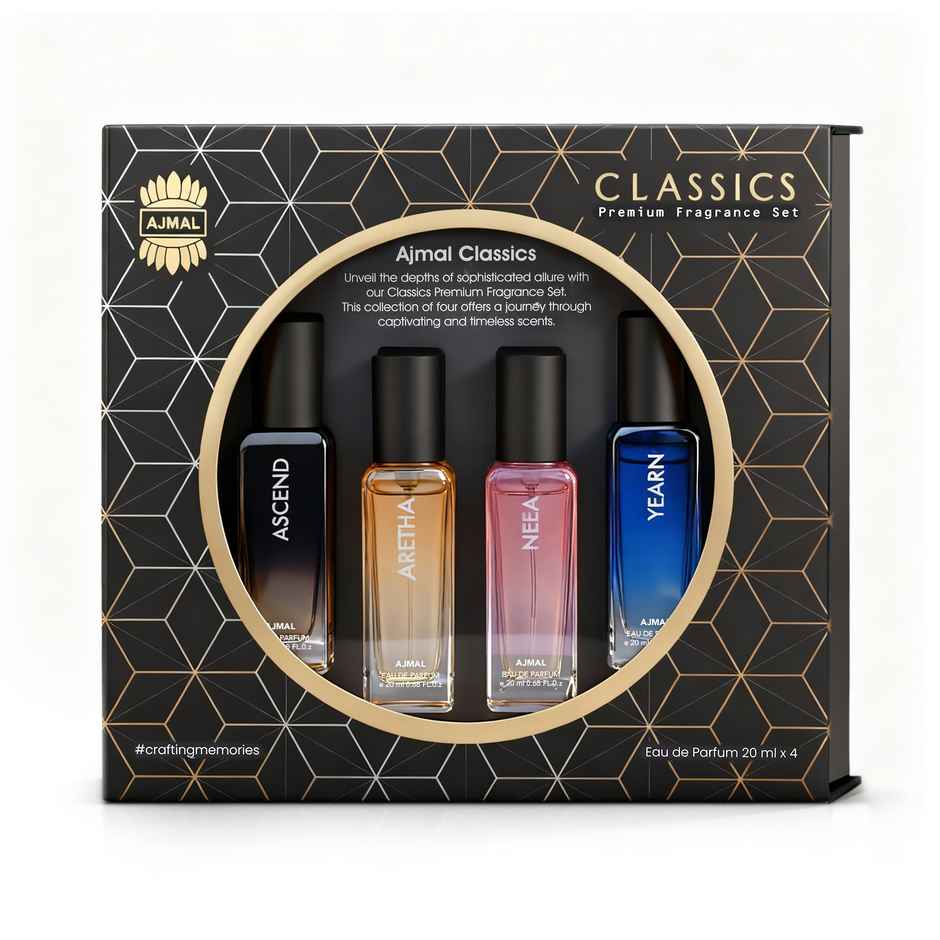 AJMAL Classic Unisex EDP Gift Set Ascend, Aretha, Neea Yearn Perfum Long Lasting EDP Fragrance Scent