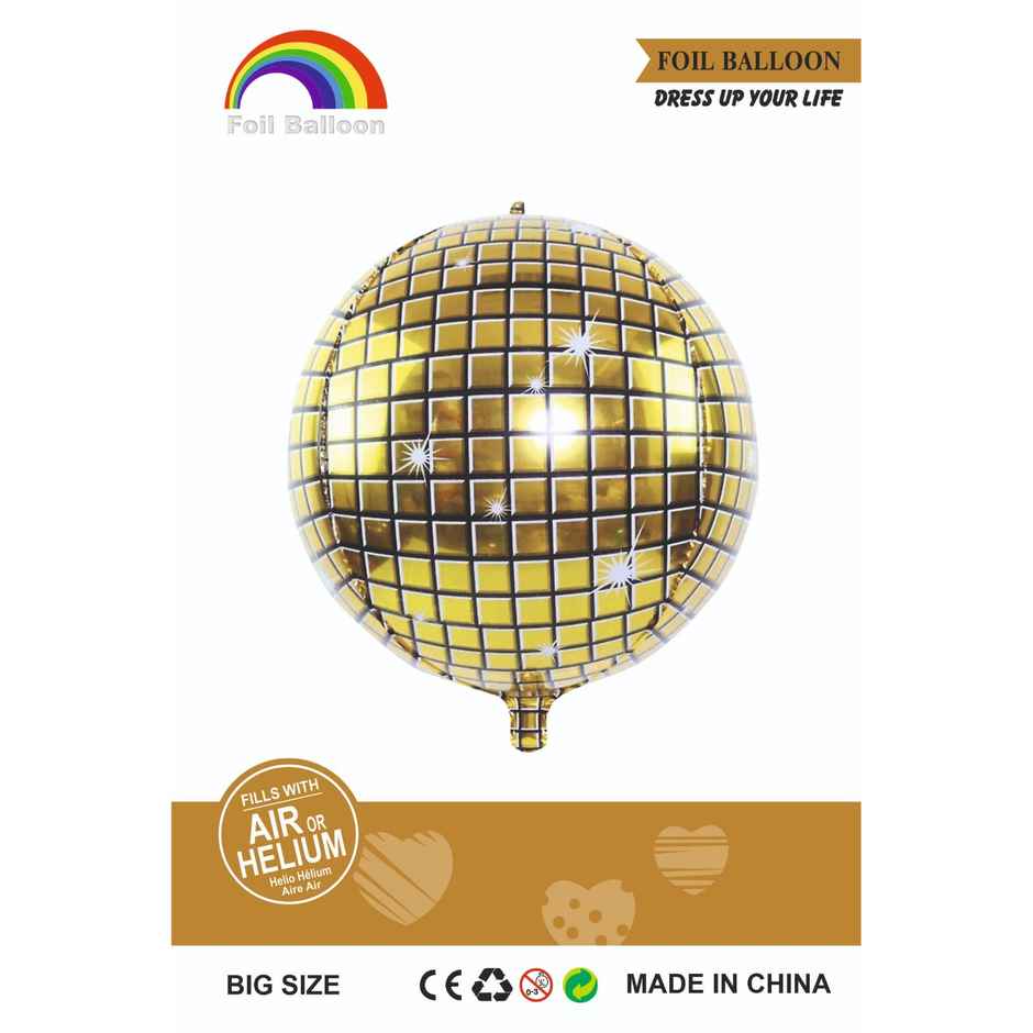 Golden Foil Disco Balloons | Birthday Decoration | Party Needs | Propcon