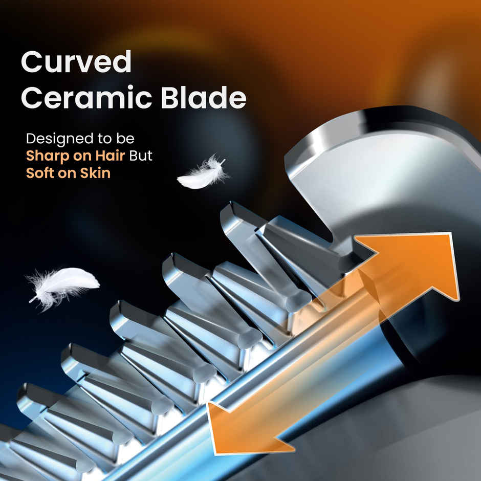 Cellecor ACE Beard & Stubble Trimmer for Men | 20 Length Settings | 2 Guide Combs | Black